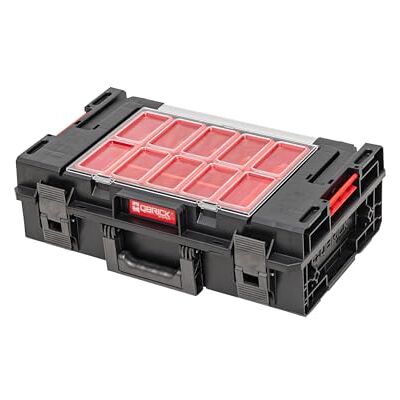 QBRICK SYSTEM ONE 200.0 2.0 Expert BLACK Tool Box with 8 Storage Buckets in Various Sizes Organisation for Large Power Tools, Hand Tools and More IP66 Certificate QBRICK SYSTEM ONE 200.0 2.0 Expert BLACK Tool Box with 8 Storage Buckets in Various Sizes Organisation for Large Power Tools, Hand Tools and More IP66 Certificate