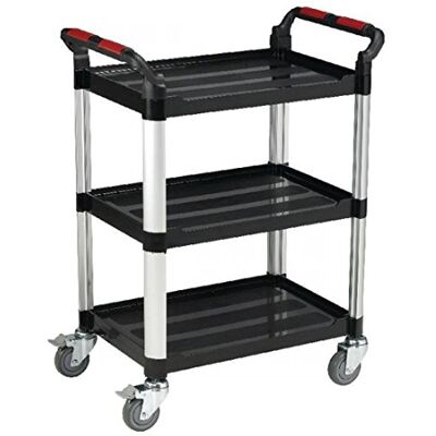 5 Star Facilities Utility Tray Trolley Standard 3 Shelf Capacity 150kg 5 Star Facilities Utility Tray Trolley Standard 3 Shelf Capacity 150kg