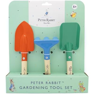 Robert Frederick Peter Rabbit Children’s Garden Tool Set – 3-Piece Outdoor Gardening Kit for Kids with Trowel, Spade & Rake – Strong Metal Tools with Wooden Handles – Ages 5+ Robert Frederick Peter Rabbit Children’s Garden Tool Set – 3-Piece Outdoor Gardening Kit for Kids with Trowel, Spade & Rake – Strong Metal Tools with Wooden Handles – Ages 5+