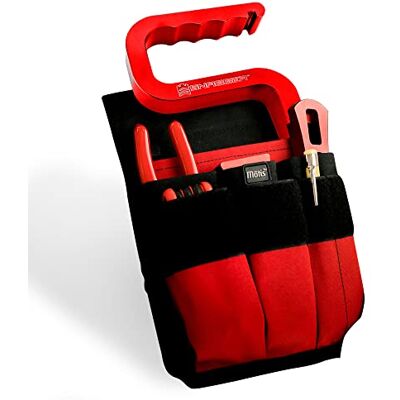 Motis Fire Pocket Organizer Pouch with Webbing Carry Handle, Durable Tool Pouch Organizer for Firefighter Tools, Tool Kit Bag, Equipment not Included Motis Fire Pocket Organizer Pouch with Webbing Carry Handle, Durable Tool Pouch Organizer for Firefighter Tools, Tool Kit Bag, Equipment not Included