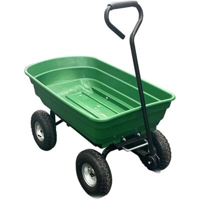 GarveeLife Wheelbarrow up to 272 kg, garden wheelbarrow, 4 pneumatic tyres with metal rim, multifunctional sack truck, carrying aid, plastic tub GarveeLife Wheelbarrow up to 272 kg, garden wheelbarrow, 4 pneumatic tyres with metal rim, multifunctional sack truck, carrying aid, plastic tub
