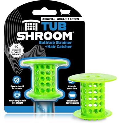TubShroom The Revolutionary Tub Drain Protector Hair Catcher Strainer Snare, Green TubShroom The Revolutionary Tub Drain Protector Hair Catcher Strainer Snare, Green