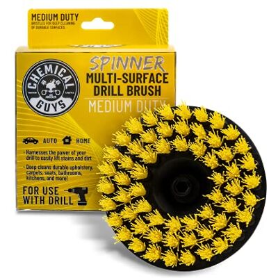 Chemical Guys Carpet Brush with Drill Attachment (Medium Duty), Yellow Chemical Guys Carpet Brush with Drill Attachment (Medium Duty), Yellow