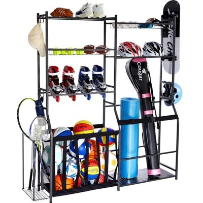 VEVOR Unisex Adult Golf Bag Storage Fits Golf Garage Organiser, Black, 1575 x 330 x 1677 mm VEVOR Unisex Adult Golf Bag Storage Fits Golf Garage Organiser, Black, 1575 x 330 x 1677 mm