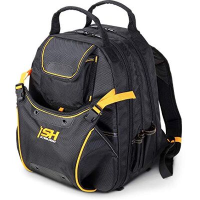 STEELHEAD 48-Pocket Heavy-Duty Tool Backpack, Padded Back Support, Reinforced Bottom, Rubber Feet, Perfect for Electricians, Plumbers, Contractors, HVAC Techs STEELHEAD 48-Pocket Heavy-Duty Tool Backpack, Padded Back Support, Reinforced Bottom, Rubber Feet, Perfect for Electricians, Plumbers, Contractors, HVAC Techs