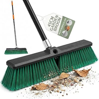 Pelle & Sol 45cm Garden Broom Heavy Duty Outdoor Broom – Stiff Bristles Sweeping Brush Garden Tools for Patio, Driveway, Yard & Concrete Cleaning with Long Handle Pelle & Sol 45cm Garden Broom Heavy Duty Outdoor Broom – Stiff Bristles Sweeping Brush Garden Tools for Patio, Driveway, Yard & Concrete Cleaning with Long Handle