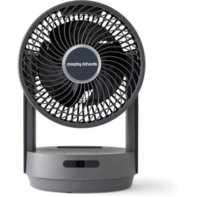 Morphy Richards Airflex Circulating Desktop Fan, Remote Control, Touch Panel, Air Circulation Motor, 3 Blade Design, Timer Function, 60 Degree Oscillation, Compact & Portable, Grey, 820002 Morphy Richards Airflex Circulating Desktop Fan, Remote Control, Touch Panel, Air Circulation Motor, 3 Blade Design, Timer Function, 60 Degree Oscillation, Compact & Portable, Grey, 820002
