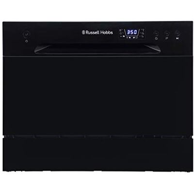 Russell Hobbs RHTTDW6B Freestanding Compact Dishwasher, Eco Mode, 6 Place_settings, Black, Noise Level: Decibels 52 Russell Hobbs RHTTDW6B Freestanding Compact Dishwasher, Eco Mode, 6 Place_settings, Black, Noise Level: Decibels 52