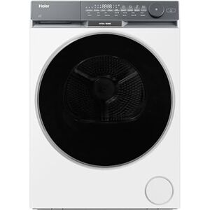 HAIER X Series 9 Tumble Dryer, Heat Pump, 10kg, 1400 rpm, A plus plus plus Energy Rating,Full Reverse Drum, Ultra Sense, Maximum Care, 14 Programmes, White-Black Door, 61x60x85 cm -HD100-CQ387U1-UK HAIER X Series 9 Tumble Dryer, Heat Pump, 10kg, 1400 rpm, A plus plus plus Energy Rating,Full Reverse Drum, Ultra Sense, Maximum Care, 14 Programmes, White-Black Door, 61x60x85 cm -HD100-CQ387U1-UK
