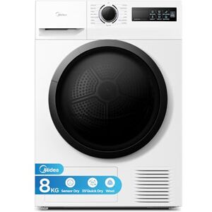 Midea Freestanding Heat Pump Tumble Dryer 8kg,A++ Class,Auto Dry,35'Quick Dry,Hygiene,15 Programmes,Refresh,White-MD110H80D/W-UK Midea Freestanding Heat Pump Tumble Dryer 8kg,A++ Class,Auto Dry,35'Quick Dry,Hygiene,15 Programmes,Refresh,White-MD110H80D/W-UK