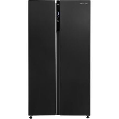 Russell Hobbs Freestanding American Fridge Freezer 442 Litre 70/30 in Black Steel, Super Freeze Function 177cm Tall & 90cm Wide with 5 Glass Shelves and LED Display RH90AFF201DI Russell Hobbs Freestanding American Fridge Freezer 442 Litre 70/30 in Black Steel, Super Freeze Function 177cm Tall & 90cm Wide with 5 Glass Shelves and LED Display RH90AFF201DI