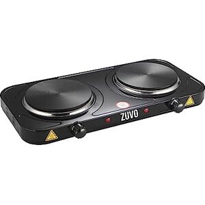 Zuvo 2000W Double Hot Plate – 2 Ring Portable Electric Hob with Adjustable Thermostat Cast Iron Heating Plates Double Electric Hob for Camping, Student & Home Zuvo 2000W Double Hot Plate – 2 Ring Portable Electric Hob with Adjustable Thermostat Cast Iron Heating Plates Double Electric Hob for Camping, Student & Home