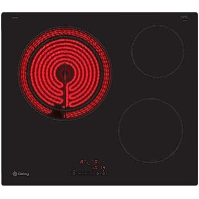 Balay 3EB715ER – Ceramic Hob, 2 Cooking Zones + Giant 28 cm Cooking Area, 60 cm, Without Bezel, Black Balay 3EB715ER – Ceramic Hob, 2 Cooking Zones + Giant 28 cm Cooking Area, 60 cm, Without Bezel, Black
