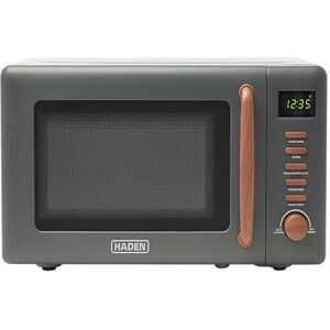 HADEN Dorchester Grey Microwave Oven – 800w, 5 Power Levels, Express, Auto Cook, Defrost Functions Compact Microwave with 27cm Turntable Child Safety Lock Easy To Use Easy To Clean Painted Interior HADEN Dorchester Grey Microwave Oven – 800w, 5 Power Levels, Express, Auto Cook, Defrost Functions Compact Microwave with 27cm Turntable Child Safety Lock Easy To Use Easy To Clean Painted Interior