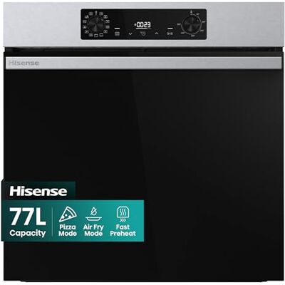 Hisense BI626PXUPUK Built-in 77L Electric Single Oven Stainless Steel with Fast preheat, Even Bake, 300°C Pizza Mode, Frozen Food Mode, Pyrolytic Self Clean A+ Rated, Extra Large Hisense BI626PXUPUK Built-in 77L Electric Single Oven Stainless Steel with Fast preheat, Even Bake, 300°C Pizza Mode, Frozen Food Mode, Pyrolytic Self Clean A+ Rated, Extra Large