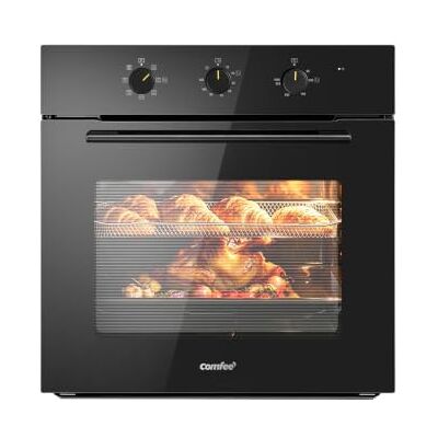 COMFEE' 60L, 60cm Wide, Single Electric Built-in Fan Oven, 8 Function with Air Fry, Multiphase Cooking and Easy Cleaning Removable Door, Color Black CBO60M80M1-BK COMFEE' 60L, 60cm Wide, Single Electric Built-in Fan Oven, 8 Function with Air Fry, Multiphase Cooking and Easy Cleaning Removable Door, Color Black CBO60M80M1-BK