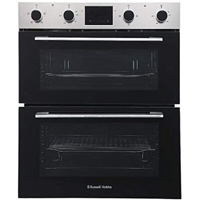 Russell Hobbs 72cm High, 60cm Wide, Stainless Steel, 92L, Built Under, Electric Fan Double Oven, RH72DEO1002SS Free 2 Year Guarantee Russell Hobbs 72cm High, 60cm Wide, Stainless Steel, 92L, Built Under, Electric Fan Double Oven, RH72DEO1002SS Free 2 Year Guarantee