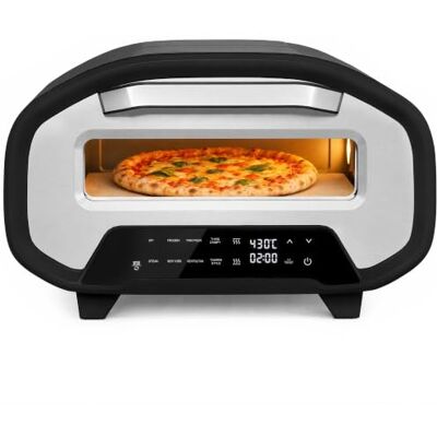 HOMCOM 12 Inch Electric Countertop Pizza Maker 8 Preset Modes 430°C Timer Pizza Oven Indoor, Ceramic Stone, LCD Touch Control, 2200W HOMCOM 12 Inch Electric Countertop Pizza Maker 8 Preset Modes 430°C Timer Pizza Oven Indoor, Ceramic Stone, LCD Touch Control, 2200W