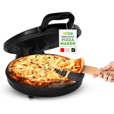NutriChef Electric Pizza Oven Indoor – 12 Inch Countertop Pizza Maker, 1500W Non Stick Pizza Cooker, Adjustable 80–205°C Temperature, Fast Heating Multi-Purpose Cooker for Home Kitchen NutriChef Electric Pizza Oven Indoor – 12 Inch Countertop Pizza Maker, 1500W Non Stick Pizza Cooker, Adjustable 80–205°C Temperature, Fast Heating Multi-Purpose Cooker for Home Kitchen