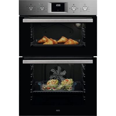 AEG 6000 Series Integrated Built-In Oven OU5NP20M, 66 L Capacity, SurroundCook Fan Cooking, Double Oven Function, Timer Display, 50–275°C, 888x594x568 mm, Energy Class A, Stainless Steel AEG 6000 Series Integrated Built-In Oven OU5NP20M, 66 L Capacity, SurroundCook Fan Cooking, Double Oven Function, Timer Display, 50–275°C, 888x594x568 mm, Energy Class A, Stainless Steel