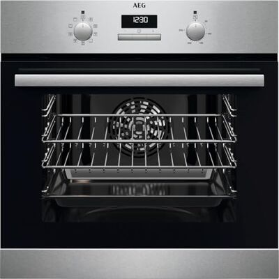 AEG 6000 Series SurroundCook Built In Oven, BSX23101XM, 65L, Aqua Clean, LED Display, Multilevel Cooking, Stainless Steel, Anti-fingerprint, Grill,Defrost, Moist Fan Baking, A AEG 6000 Series SurroundCook Built In Oven, BSX23101XM, 65L, Aqua Clean, LED Display, Multilevel Cooking, Stainless Steel, Anti-fingerprint, Grill,Defrost, Moist Fan Baking, A