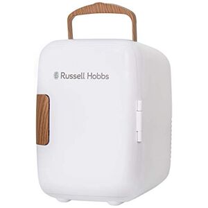 Russell Hobbs RH4CLR1001SCW 4L/6 Can Mini Portable Cooler & Warmer for Drinks, Cosmetics/Makeup/Skincare, AC/DC Power, Scandi Style, White & Wood Effect, For Bedroom, Home, Caravan, Car Russell Hobbs RH4CLR1001SCW 4L/6 Can Mini Portable Cooler & Warmer for Drinks, Cosmetics/Makeup/Skincare, AC/DC Power, Scandi Style, White & Wood Effect, For Bedroom, Home, Caravan, Car