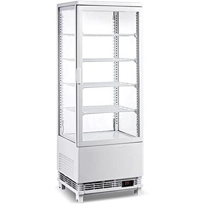 Stalwart Adexa CL98W Countertop Display Fridge, 98L, 4 Shelves, White, 1 Flat Door Stalwart Adexa CL98W Countertop Display Fridge, 98L, 4 Shelves, White, 1 Flat Door