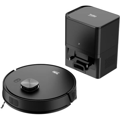 Beko RoboSmart VRR62514VB Self-Emptying Robot Vacuum Cleaner & Mop 2L Auto Dust Station Up to 4,500 Pa Suction LDS Laser Navigation Wi-Fi App Control Up to 170 Minutes Runtime Black Beko RoboSmart VRR62514VB Self-Emptying Robot Vacuum Cleaner & Mop 2L Auto Dust Station Up to 4,500 Pa Suction LDS Laser Navigation Wi-Fi App Control Up to 170 Minutes Runtime Black