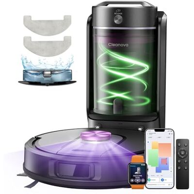 Vexilar Robot Vacuum and Mop with Multi-Cyclone Bagless Self Emptying Docking Station, 10000Pa Suction, LiDAR Navigation, 5 Maps, 180Min Runtime, Robotic Vacuum for Pet Hair, Carpet and Hard Floor Vexilar Robot Vacuum and Mop with Multi-Cyclone Bagless Self Emptying Docking Station, 10000Pa Suction, LiDAR Navigation, 5 Maps, 180Min Runtime, Robotic Vacuum for Pet Hair, Carpet and Hard Floor