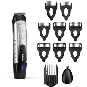 BaByliss Lithium Power Beard Trimmer — Cordless Grooming Kit with Stainless Steel Blades, Nose & Ear Trimmer, 14 Cutting Lengths (0.5–10mm), USB Charging, 80-Minute Runtime, T812U BaByliss Lithium Power Beard Trimmer — Cordless Grooming Kit with Stainless Steel Blades, Nose & Ear Trimmer, 14 Cutting Lengths (0.5–10mm), USB Charging, 80-Minute Runtime, T812U
