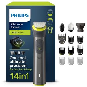 Philips Series 7000 All-in-one Trimmer, 14-in-1 Multigroom for face, Head and Body, One Tool Ultimate Precision, 21 Length Settings (0.5-16 mm) (Model MG7930/15) Philips Series 7000 All-in-one Trimmer, 14-in-1 Multigroom for face, Head and Body, One Tool Ultimate Precision, 21 Length Settings (0.5-16 mm) (Model MG7930/15)