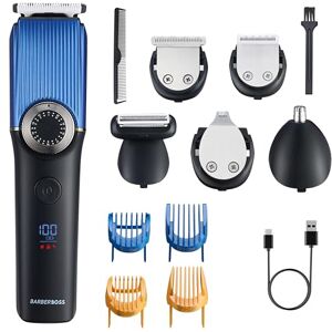 BARBERBOSS Men’s 5-in-1 Grooming Kit, Cordless Hair Clippers, Beard Trimmer Men, Body & Nose Groomer with Precision Dial, 39 Length Settings, Rechargeable Men’s Clipper BARBERBOSS Men’s 5-in-1 Grooming Kit, Cordless Hair Clippers, Beard Trimmer Men, Body & Nose Groomer with Precision Dial, 39 Length Settings, Rechargeable Men’s Clipper