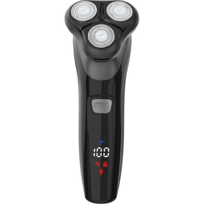 Carmen C81209 Hydra Men’s Professional IPX7 Triple Headed Rotary Shaver with LED Display, 3D Multi-Flex Pivot Rotary Blades with Pop-up Trimmer, Two Speed Settings and 90 Minute Quick Charge, Black Carmen C81209 Hydra Men’s Professional IPX7 Triple Headed Rotary Shaver with LED Display, 3D Multi-Flex Pivot Rotary Blades with Pop-up Trimmer, Two Speed Settings and 90 Minute Quick Charge, Black