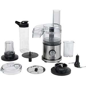 Salter EK5028 4-in-1 Food Processor and Blender, Electric Chopper, Slice, Blend, Grind & Shred, 2 Speeds & Pulse, Includes Dishwasher Safe; BPA Free Food Pusher, 600ml Bottle & 30g Grind Cup, 400W Salter EK5028 4-in-1 Food Processor and Blender, Electric Chopper, Slice, Blend, Grind & Shred, 2 Speeds & Pulse, Includes Dishwasher Safe; BPA Free Food Pusher, 600ml Bottle & 30g Grind Cup, 400W
