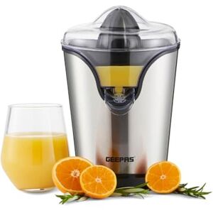 GEEPAS 100W Citrus Juicer Electric Orange Juicer Professional Brushed Stainless Steel Fruit Juicer Squeezes Oranges Lemons Lime Juices Freshly Pressed Fruit Juices in Seconds 2 Year Warranty GEEPAS 100W Citrus Juicer Electric Orange Juicer Professional Brushed Stainless Steel Fruit Juicer Squeezes Oranges Lemons Lime Juices Freshly Pressed Fruit Juices in Seconds 2 Year Warranty