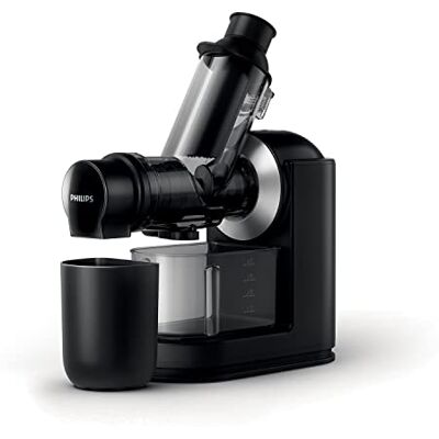 Philips Viva Collection Masticating Juicer, 150W, 1L, XL Tube, Quick Clean Technology, HomeID App, Dishwasher-safe Parts, Drip Stop, Easy Assembly, Compact Storage, Black (HR1889/71) Philips Viva Collection Masticating Juicer, 150W, 1L, XL Tube, Quick Clean Technology, HomeID App, Dishwasher-safe Parts, Drip Stop, Easy Assembly, Compact Storage, Black (HR1889/71)