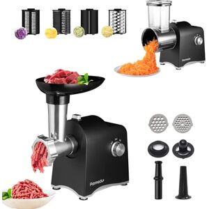 Parmedu Electric Cheese Grater & Meat Grinder: 2 in 1 Vegetable Cutter Veggie Slicer Vegetable Shredder Chopper Kitchen Grater Salad Maker Meat Mincer Sausage Maker & Kibbeh Kit (Total 11 Attachments) Parmedu Electric Cheese Grater & Meat Grinder: 2 in 1 Vegetable Cutter Veggie Slicer Vegetable Shredder Chopper Kitchen Grater Salad Maker Meat Mincer Sausage Maker & Kibbeh Kit (Total 11 Attachments)