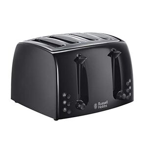 Russell Hobbs 21651 Textures 4-Slice Toaster 21651-Black, Plastic, Black