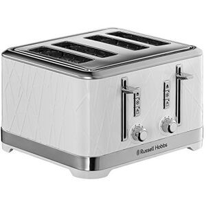 Russell Hobbs Russell  Hobbs 28100 Structure Toaster, 4 Slice - Contemporary Design Featuring Lift and Look with Frozen, Cancel and Reheat Settings, White
