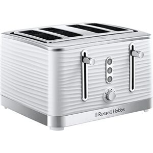 Russell Hobbs 24380 White Inspire High Gloss Plastic Four Slice Toaster