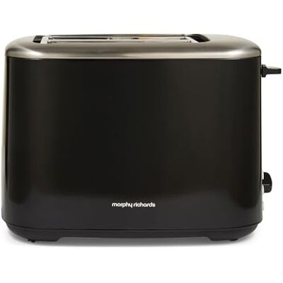 Morphy Richards Equip 2 Slice Toaster, Defrost and Reheat, Browning Controls, Variable Wide Slots, Removable Crumb Tray, 800W, Black, 222064 Morphy Richards Equip 2 Slice Toaster, Defrost and Reheat, Browning Controls, Variable Wide Slots, Removable Crumb Tray, 800W, Black, 222064