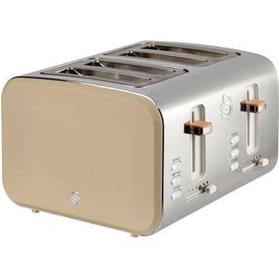 Swan Nordic - ST14620OAT - 4 Slice - Oatmeal - Toaster Swan Nordic - ST14620OAT - 4 Slice - Oatmeal - Toaster