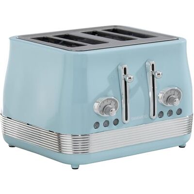 Daewoo Denver Sky Blue 4 Slice Toaster - Stylish Design With Browning Gauge Daewoo Denver Sky Blue 4 Slice Toaster - Stylish Design With Browning Gauge