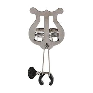 GEWA Marching Music Holder Trumpet Nickel Plated Small Lyra 1 Pusher With Clamp GEWA Marching Music Holder Trumpet Nickel Plated Small Lyra 1 Pusher With Clamp