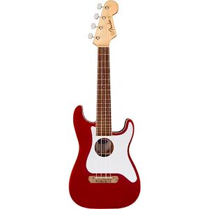 Fender Fullerton Strat® Uke, Walnut Fingerboard, White Pickguard, Candy Apple Red Fender Fullerton Strat® Uke, Walnut Fingerboard, White Pickguard, Candy Apple Red