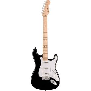 Fender Squier by Sonic Stratocaster Electric Guitar, Maple Fingerboard, White Pickguard, Black, Comes with Free Virtual Lessons Fender Squier by Sonic Stratocaster Electric Guitar, Maple Fingerboard, White Pickguard, Black, Comes with Free Virtual Lessons