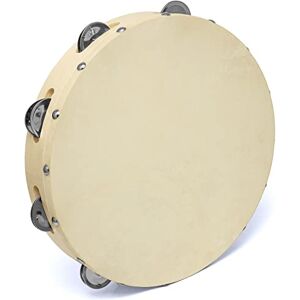 Tiger TAM91-10 10" Wooden Tambourine Single Row Natural Tiger TAM91-10 10" Wooden Tambourine Single Row Natural