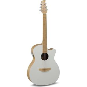 Applause electric acoustic guitar Jump Blank Canvas AEO-69-6PS, top: solid European spruce, cutaway, open-pore matt finish, top white, preamp with speaker and effects, matt chrome machine heads Applause electric acoustic guitar Jump Blank Canvas AEO-69-6PS, top: solid European spruce, cutaway, open-pore matt finish, top white, preamp with speaker and effects, matt chrome machine heads