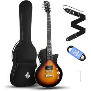 Donner DSC-128 Electric Guitar, 39" Solid Body Beginner Full Size Kit, H-H Pickup Shape Neck with Gig Bag, Strap, Sunburst Donner DSC-128 Electric Guitar, 39" Solid Body Beginner Full Size Kit, H-H Pickup Shape Neck with Gig Bag, Strap, Sunburst