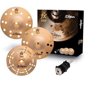 Zildjian FX Stacks 8” Cymbal Stack – Modular Percussion FX Cymbals – Adjustable Bright to Raw Tone – Includes Cymbolt Mount – Perfect for Creative Drumming Styles – Bronze Alloy FXSTK8 Zildjian FX Stacks 8” Cymbal Stack – Modular Percussion FX Cymbals – Adjustable Bright to Raw Tone – Includes Cymbolt Mount – Perfect for Creative Drumming Styles – Bronze Alloy FXSTK8
